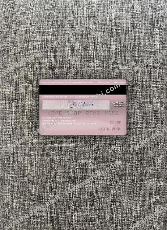 USA Indiana Centier bank AMEX rose gold card photolook back